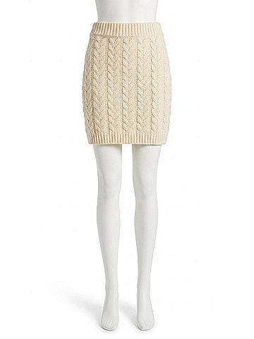 525 America Kali Cable Mini Skirt in Cream (view 1)