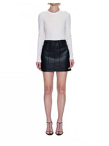 Pistola Skye Utility Mini Skirt in Slate Black (view 2)