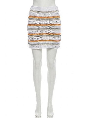 525 America Daisy Mini Skirt in Bleach White Multi (view 1)