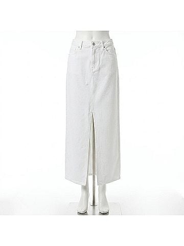 Closed Women's Denim Maxi Skirt in White (view 1)