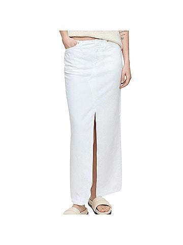 Closed Women's Denim Maxi Skirt in White (view 2)