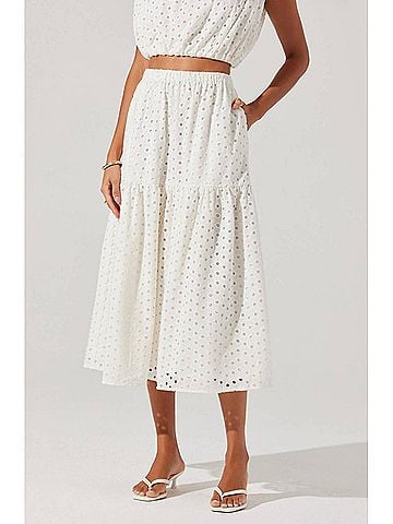 Astr Nalley Skirt in White (view 2)