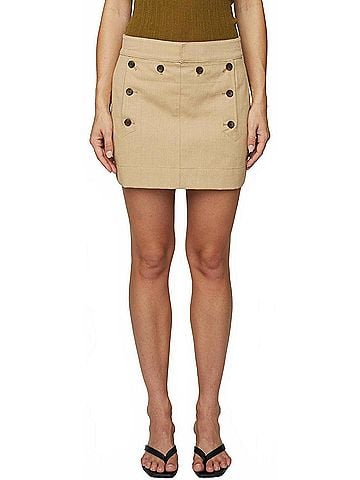 A.L.C. Elli Mini Skirt in Desert Beige (view 2)