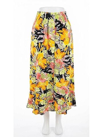 ee:some Women's Bloom Maxi Skirt in Yellow (view 1)