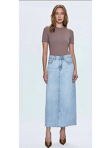Pistola Raye Low Slung Maxi Skirt in Jardin (view 2)