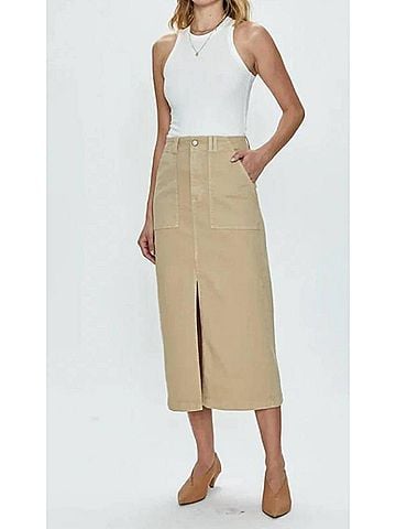Pistola Pamela Utility Skirt in Latte (view 2)