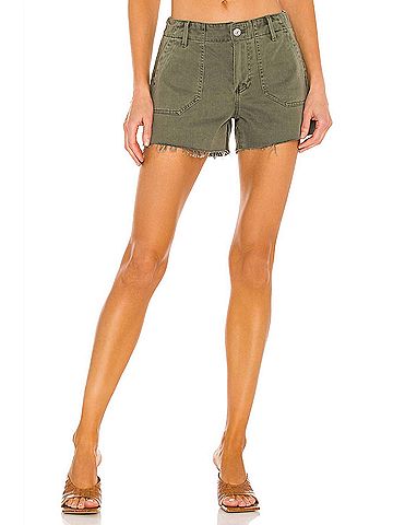 Paige Mayslie Utility Short in Vintage Ivy Green (view 2)