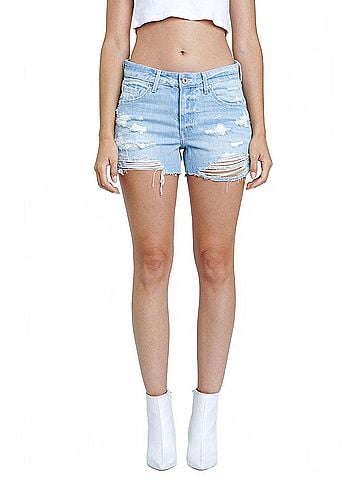 Pistola Women's Asher Girlfriend Short in Denim (view 2)