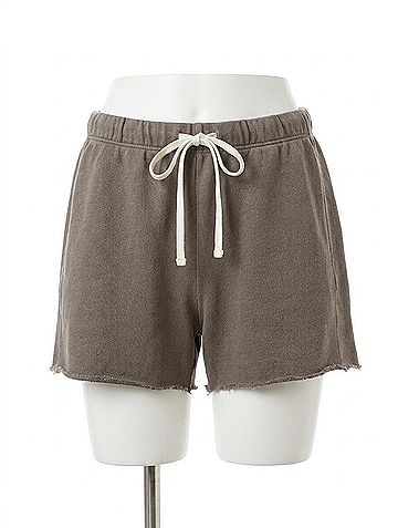 James Perse Women's High-Waist Shorts in Brown (view 1)