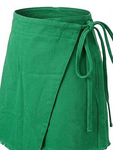 ee:some Women's Urban Edge Mineral Wrap Skort in Green (view 2)