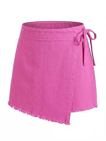 ee:some Women's Urban Edge Mineral Wrap Skort in Hot Pink (view 2)