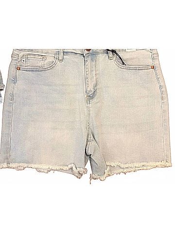 Judy Blue Women's Joanie High Waist Cut Off Denim Shorts in Light Blue (view 1)