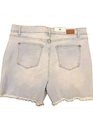 Judy Blue Women's Joanie High Waist Cut Off Denim Shorts in Light Blue (view 2)