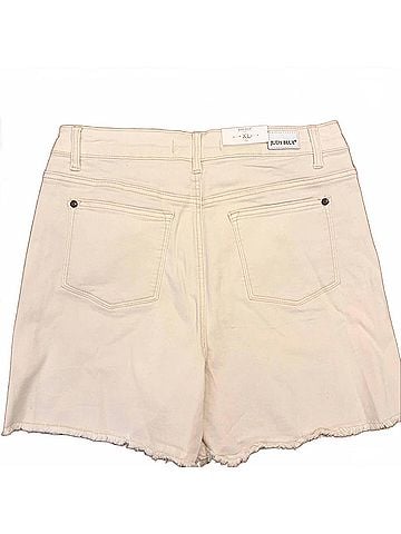 Judy Blue Women's High-Rise Cut-Off Denim Shorts in Ivory (view 2)