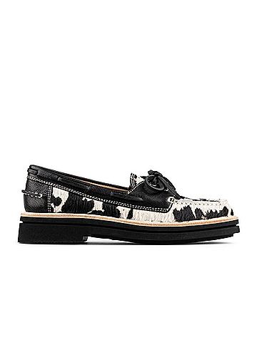 Donald J Pliner Women's Lillith Casual Boat Shoe in Bone/Black (view 1)