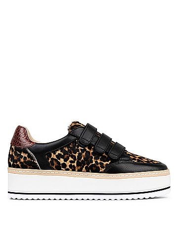 Donald J Pliner Women's Dreamboat Leopard Sneaker in Black Multi (view 1)