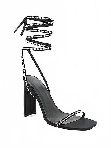 Billini Women's Haleigh Wrap Heel Sandal in Black Diamante (view 1)
