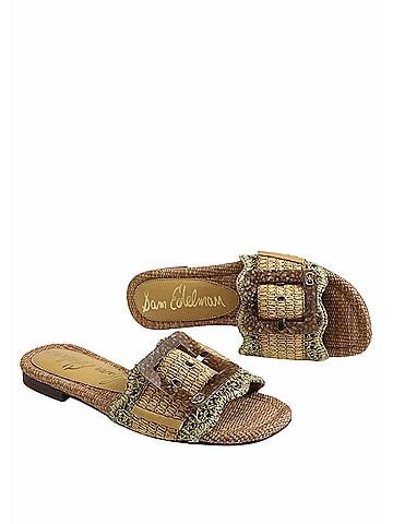 Sam Edelman Women's Bambi Slide in Sage/Tan (view 2)