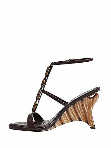 Sam Edelman Women's Massey Stone Wedge Sandal in Kerala Brown (view 2)
