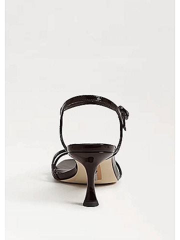 Sam Edelman Women's Presley Sandal in Rich Chocolate Patent (view 2)