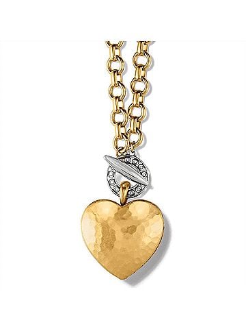 Brighton Inner Circle Heart Toggle Close Pendant Necklace in Gold (view 1)