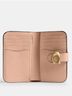 Coach 100% Leather Solid Pink Ivory Leather Wallet One size - photo 5