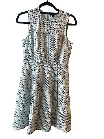 Ann Taylor Eyelet Fit and Flare Dress Casual Dress (view 1)