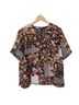 Notations 100% Polyester Floral Stripes Polka Dots Solid Black Pink Gold Yellow White Short Sleeve Top Size M - photo 1