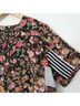 Notations 100% Polyester Floral Stripes Polka Dots Solid Black Pink Gold Yellow White Short Sleeve Top Size M - photo 12
