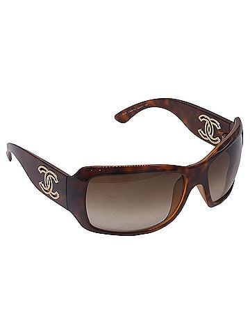 Chanel Chanel 6018 Tortoiseshell Sunglasses in Brown Acetate (view 2)