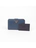 Prada 100% Leather Blue Metal Logo Compact Wallet One size - photo 1