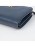 Prada 100% Leather Blue Metal Logo Compact Wallet One size - photo 7