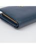 Prada 100% Leather Blue Metal Logo Compact Wallet One size - photo 8