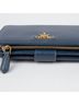 Prada 100% Leather Blue Metal Logo Compact Wallet One size - photo 9