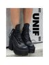 UNIF 100% Leather Black Boots Size 7 - photo 4