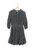 Shoshanna 100% Polyester Polka Dots White Blue Black Cocktail Dress Size 10 - photo 1