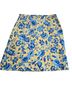 Talbots 100% Rayon 100% Acetate Floral Yellow Blue Casual Skirt Size 16 - photo 1