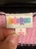 Lularoe Stripes Pink Black Cardigan Size S - photo 3