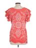 Solitaire 100% Rayon Red Short Sleeve Blouse Size L - photo 2