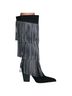 Forever 21 Black Silver Boots Size 7 - photo 1