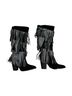 Forever 21 Black Silver Boots Size 7 - photo 3