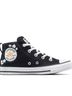 Converse Floral Black White Sneakers Size 7 - photo 6