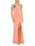 Mac Duggal 100% Polyester Solid Pink Orange Cocktail Dress Size 4 - photo 1