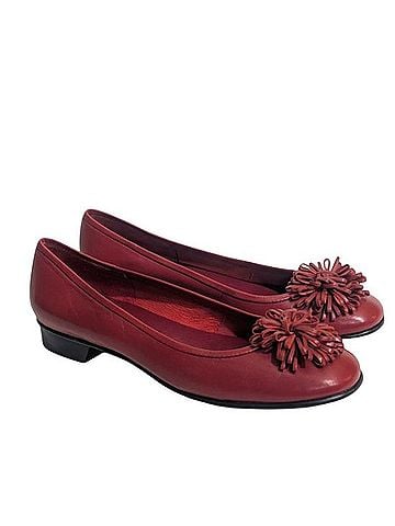 Etienne Aigner Ledred Pom Pom Flats (view 1)