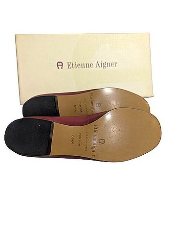 Etienne Aigner Ledred Pom Pom Flats (view 2)