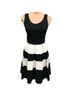 Iris Design Stripes Black White Casual Dress Size S - photo 2