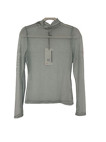 Calia Draped Funnel Long Sleeve T-Shirt (view 2)