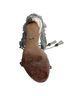 Badgley Mischka 100% Leather Silver Multi Color Ivory Heels Size 8 - photo 8