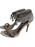 Badgley Mischka 100% Leather Silver Multi Color Ivory Heels Size 8 - photo 4
