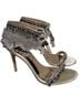 Badgley Mischka 100% Leather Silver Multi Color Ivory Heels Size 8 - photo 5